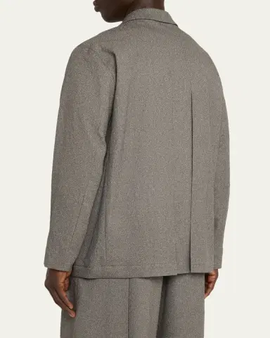 IM MEN Men's Wool Like Tweed Jacket | Thumbnail 3 IM MEN Men's Wool Like Tweed Jacket | Thumbnail 3