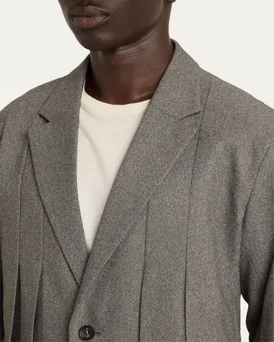 IM MEN Men's Wool Like Tweed Jacket | Thumbnail 5 IM MEN Men's Wool Like Tweed Jacket | Thumbnail 5