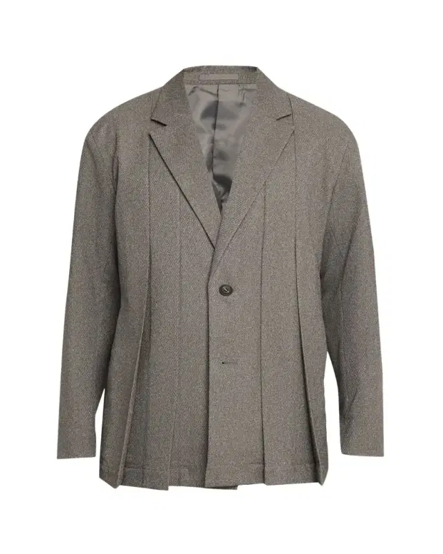 IM MEN Men's Wool Like Tweed Jacket