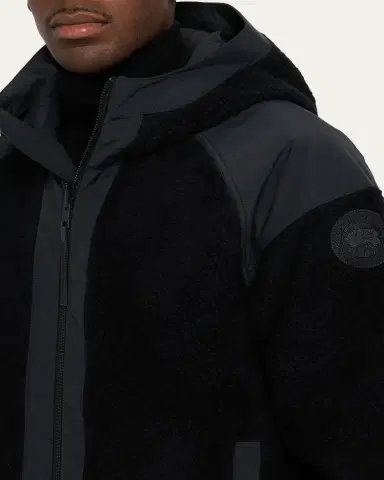 Canada Goose Men's Alberni Reversible Fleece Hooded Bomber Jacket | Thumbnail 5 Canada Goose Men's Alberni Reversible Fleece Hooded Bomber Jacket | Thumbnail 5