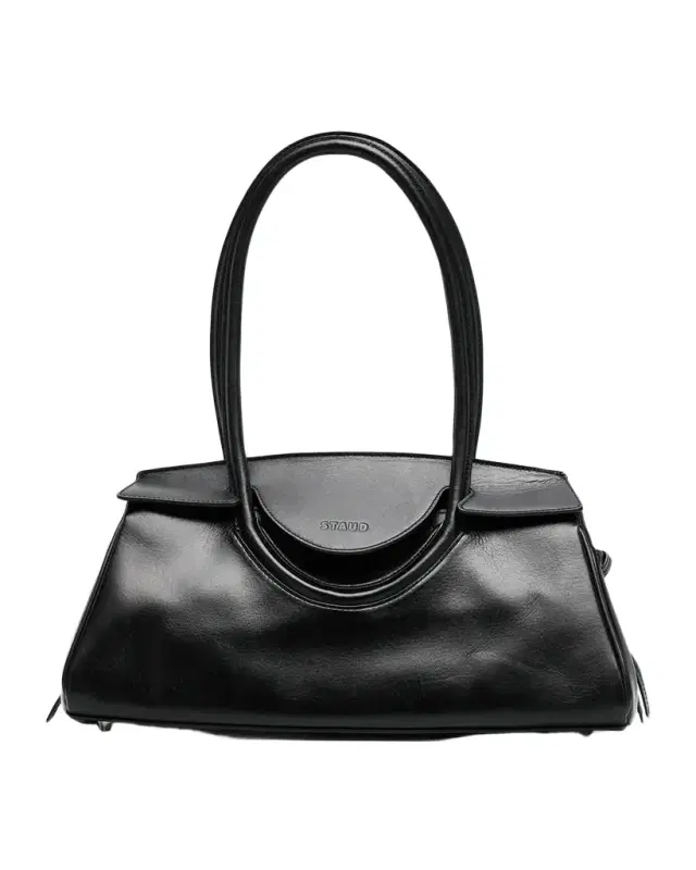 Maude Polished Leather Shoulder Bag