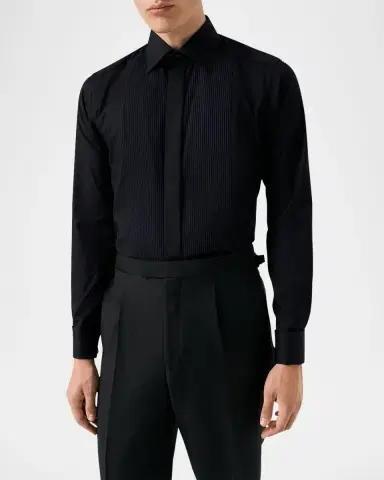 Eton Men's Contemporary-Fit Plisse BIb Dress Shirt | Thumbnail 2 Eton Men's Contemporary-Fit Plisse BIb Dress Shirt | Thumbnail 2