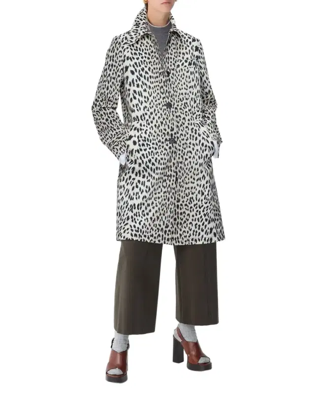 CALLAS Milano Alaine Animal-Print Car Coat