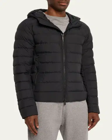 Canada Goose Men's Crofton Packable Quilted Matte Ripstop Hoodie | Thumbnail 4 Canada Goose Men's Crofton Packable Quilted Matte Ripstop Hoodie | Thumbnail 4