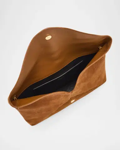 Saint Laurent Cassandre YSL Envelope Flap Shoulder Bag in Suede | Thumbnail 3 Saint Laurent Cassandre YSL Envelope Flap Shoulder Bag in Suede | Thumbnail 3