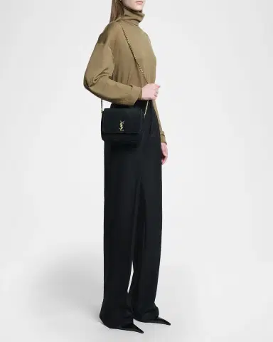 Saint Laurent Kate YSL Flap Shoulder Bag in Suede | Thumbnail 4 Saint Laurent Kate YSL Flap Shoulder Bag in Suede | Thumbnail 4