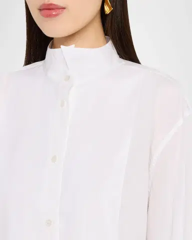 THE ROW Erelisse Bib Cotton Poplin Tuxedo Shirt | Thumbnail 5 THE ROW Erelisse Bib Cotton Poplin Tuxedo Shirt | Thumbnail 5