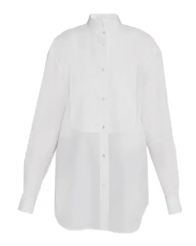 THE ROW Erelisse Bib Cotton Poplin Tuxedo Shirt | Thumbnail 1 THE ROW Erelisse Bib Cotton Poplin Tuxedo Shirt | Thumbnail 1
