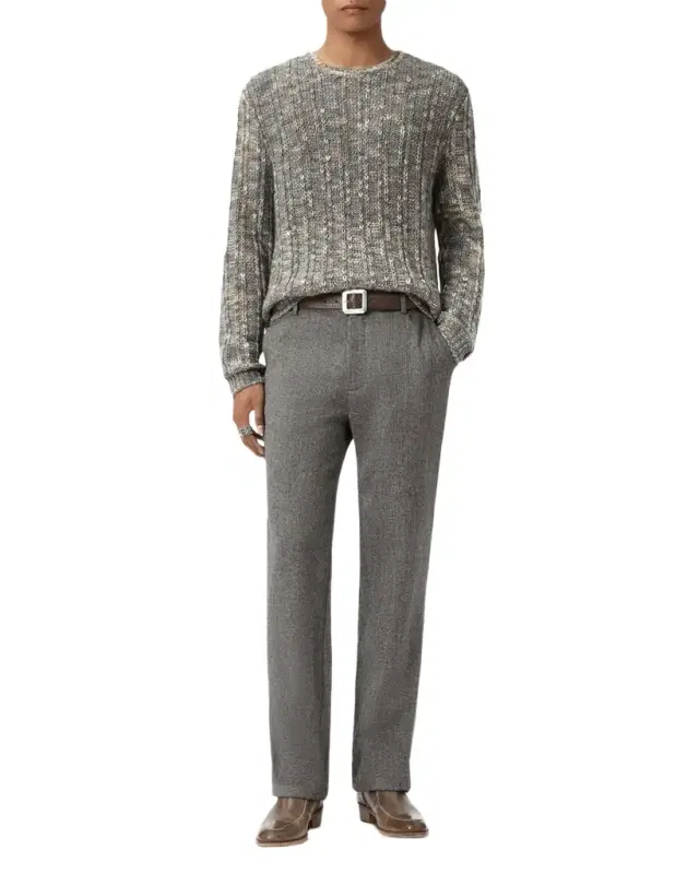 John Varvatos Men 's Marsala Melange Wool Knit Crewneck Sweater