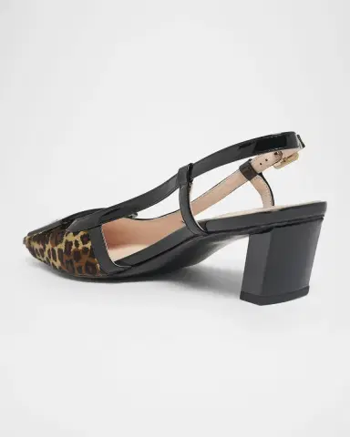Roger Vivier Belle Vivier Leopard Calf Hair Buckle Slingback Pumps | Thumbnail 2 Roger Vivier Belle Vivier Leopard Calf Hair Buckle Slingback Pumps | Thumbnail 2