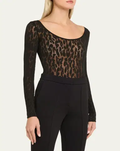 Wolford Long-Sleeve Leopard Bodysuit | Thumbnail 4 Wolford Long-Sleeve Leopard Bodysuit | Thumbnail 4