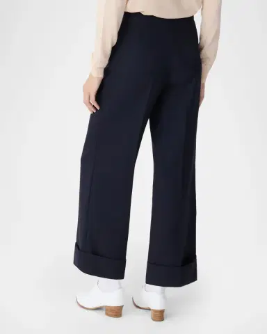 CALLAS MILANO Brody Wool Canvas Cropped Wide-Leg Pants | Thumbnail 2 CALLAS MILANO Brody Wool Canvas Cropped Wide-Leg Pants | Thumbnail 2