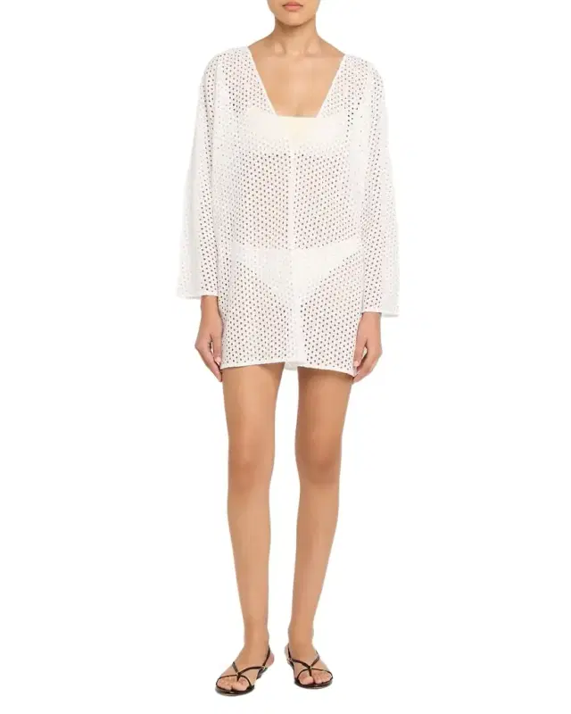 The Samara Eyelet Tunic Coverup