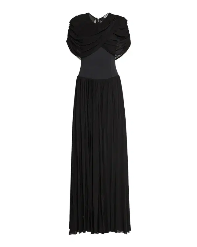 Nancie Draped A-Line Jersey Gown