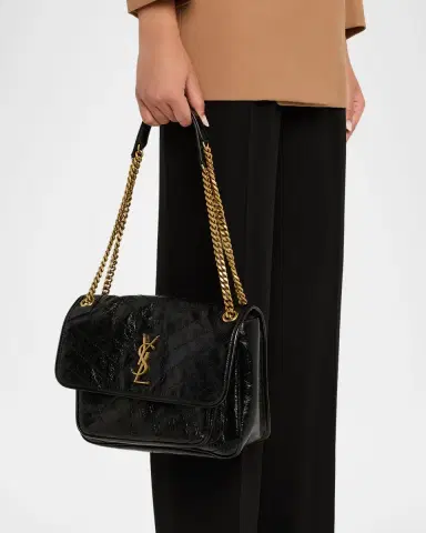 Saint Laurent Niki Medium YSL Shoulder Bag in Vintage Leather | Thumbnail 6