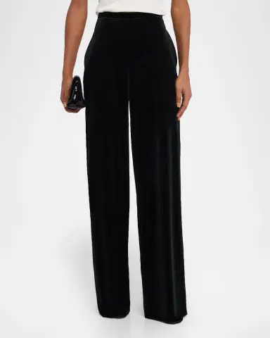Emporio Armani Wide-Leg Velvet Trousers | Thumbnail 3 Emporio Armani Wide-Leg Velvet Trousers | Thumbnail 3