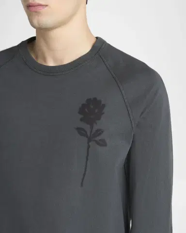 Golden Goose Men's Journey Rose Cotton ong-Sleeve T-Shirt | Thumbnail 4