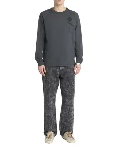 Golden Goose Men's Journey Rose Cotton ong-Sleeve T-Shirt | Thumbnail 1
