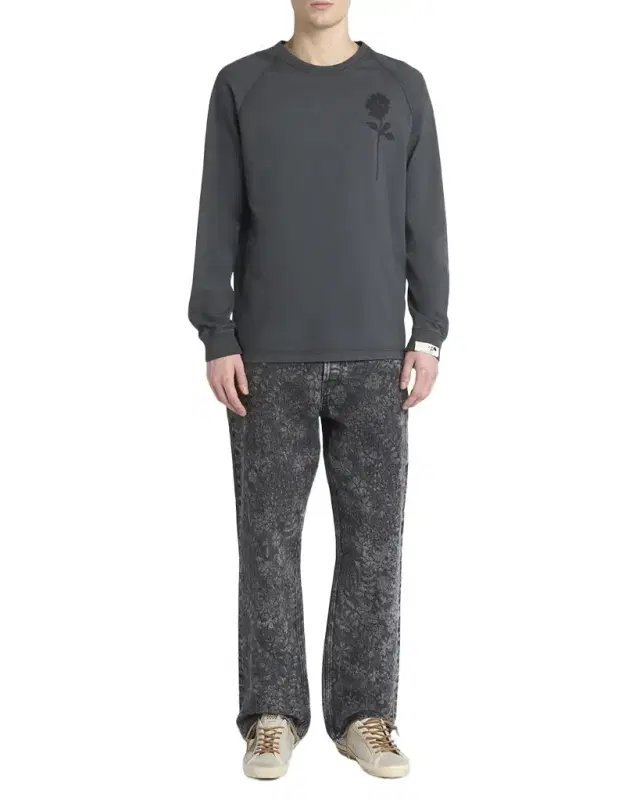 Men 's Journey Rose Cotton ong-Sleeve T-Shirt