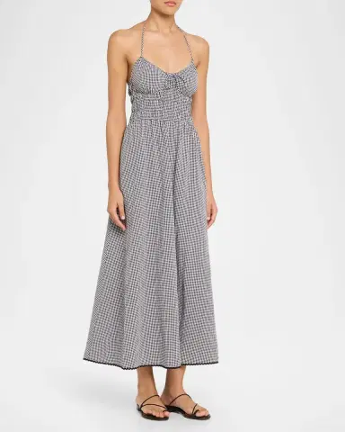 Solid & Striped The Lolita Gingham Maxi Dress | Thumbnail 4