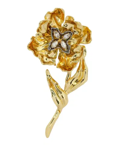 Alexis Bittar Jardin Gold Rose Stem Pin | Thumbnail 2 Alexis Bittar Jardin Gold Rose Stem Pin | Thumbnail 2