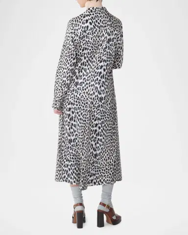 CALLAS MILANO Genny Cheetah-Print Midi Shirtdress | Thumbnail 2