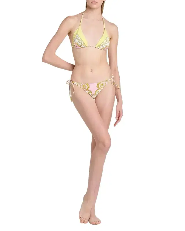 Printed Tie Bikini Top
