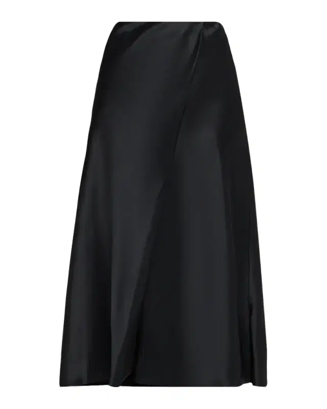 Demi Satin Midi Wrap Skirt