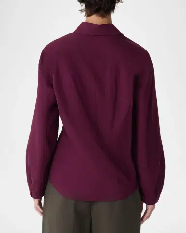 CALLAS MILANO Lucia Lantern-Sleeve Poplin Shirt | Thumbnail 2