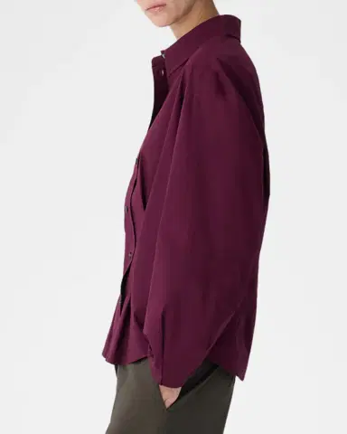 CALLAS MILANO Lucia Lantern-Sleeve Poplin Shirt | Thumbnail 3