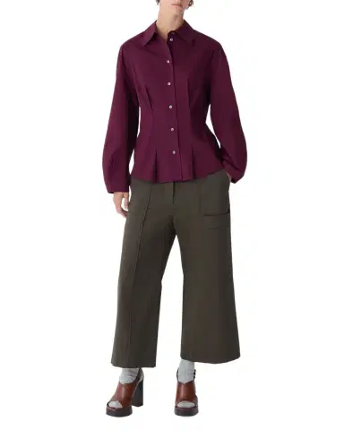 CALLAS MILANO Lucia Lantern-Sleeve Poplin Shirt | Thumbnail 1