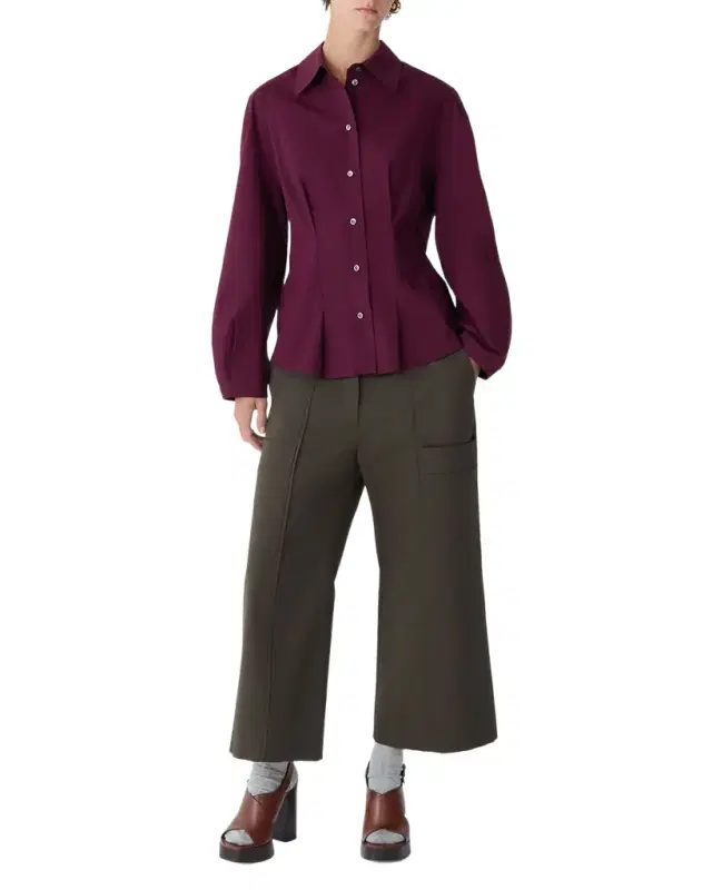 CALLAS Milano Lucia Lantern-Sleeve Poplin Shirt