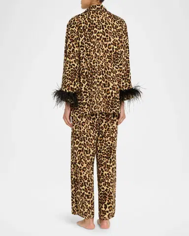 Sleeper Leopard-Print Viscose Pajama Set | Thumbnail 2 Sleeper Leopard-Print Viscose Pajama Set | Thumbnail 2