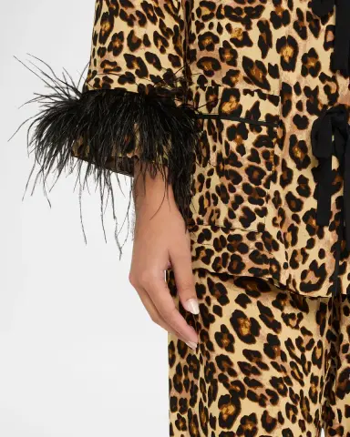 Sleeper Leopard-Print Viscose Pajama Set | Thumbnail 4 Sleeper Leopard-Print Viscose Pajama Set | Thumbnail 4