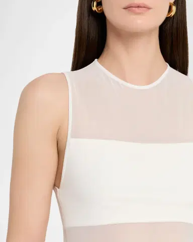ALICE + OLIVIA Mesh Bandeau Bodysuit | Thumbnail 4
