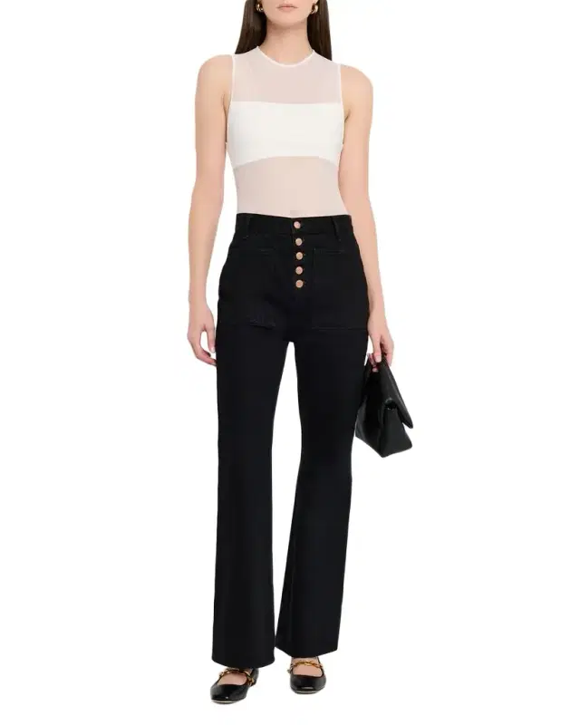 ALICE + OLIVIA Mesh Bandeau Bodysuit