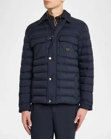 Burberry Men's Nylon Padded Down Overshirt | Thumbnail 3