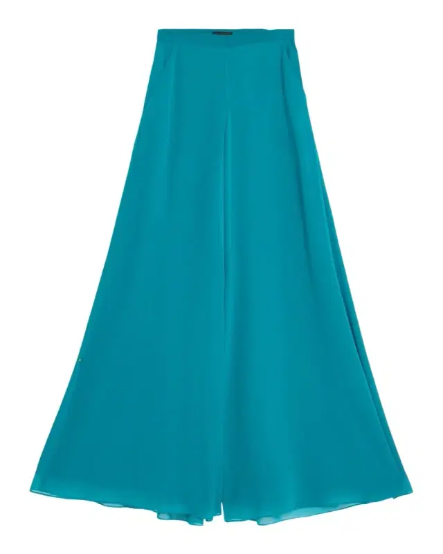 Lightweight Georgette Wide-Leg Pants