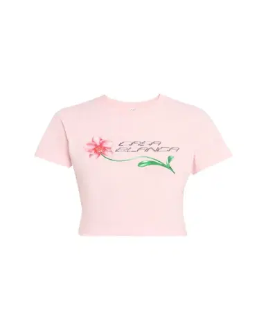 CASABLANCA Orchid Cropped Stretch Cotton Baby Tee | Thumbnail 1