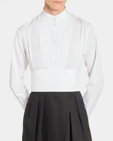 Alaïa Cummerbund Cotton Cropped Shirt | Thumbnail 5 Alaïa Cummerbund Cotton Cropped Shirt | Thumbnail 5