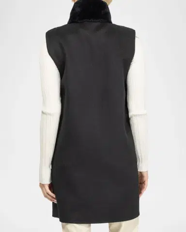 Gorski Select Lamb Shearling Reversible Vest | Thumbnail 2
