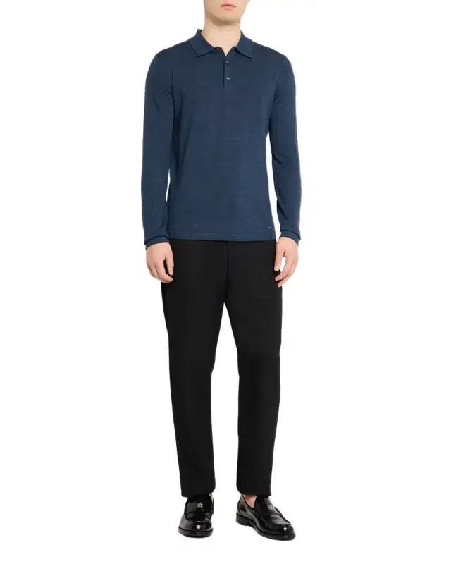 Men 's Reynolds Wool Long-Sleeve Polo Shirt