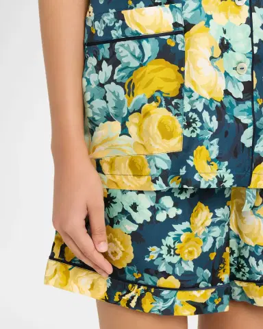 Olivia von Halle Ingo Floral-Print Silk Twill Short Pajama Set | Thumbnail 5 Olivia von Halle Ingo Floral-Print Silk Twill Short Pajama Set | Thumbnail 5