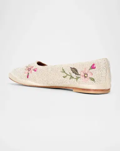 Staud Alba Embroidered Satin Ballet Flats | Thumbnail 2 Staud Alba Embroidered Satin Ballet Flats | Thumbnail 2