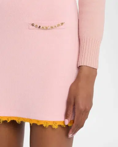 Casablanca Frayed Double-Faced Wool Mini Skirt | Thumbnail 9