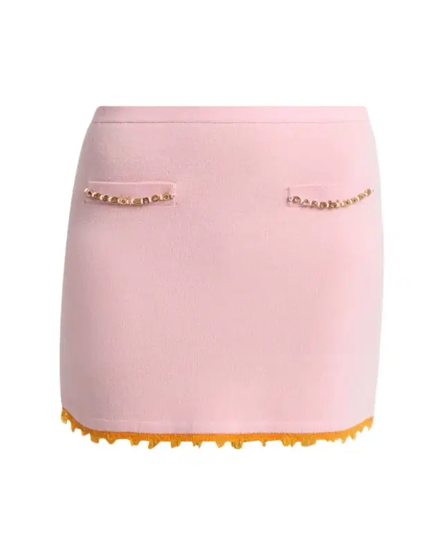 Casablanca Frayed Double-Faced Wool Mini Skirt