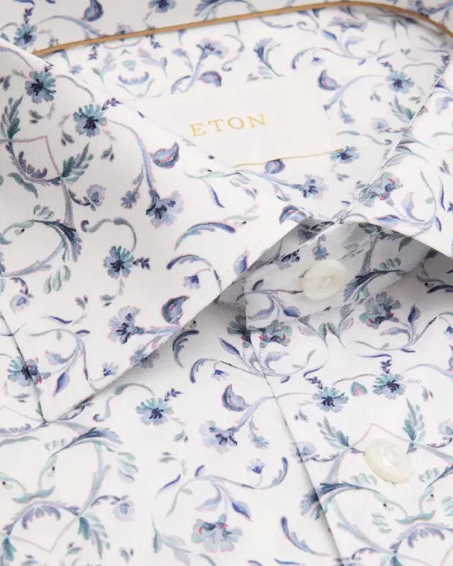Men 's Slim-Fit Cotton Floral Damask Dress Shirt