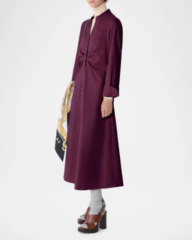 CALLAS MILANO Genny Midi Fit & Flare Shirtdress | Thumbnail 3