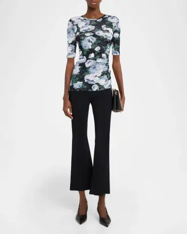 Stella McCartney Bunch Of Roses Mesh Short-Sleeve T-Shirt | Thumbnail 6