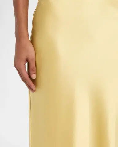 Cult Gaia Chantel Straight Bias-Cut Satin Maxi Skirt | Thumbnail 5